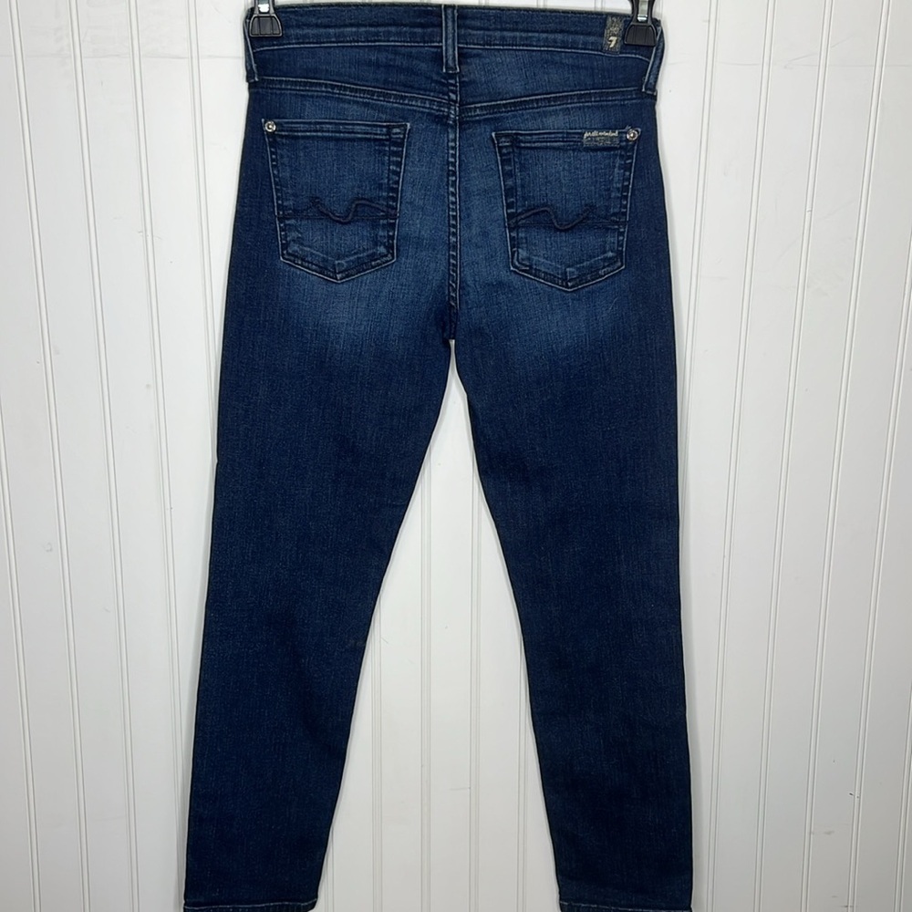 7 for all Mankind Crop Roxanne Dark Wash Jeans Size 26 - Picture 5 of 10